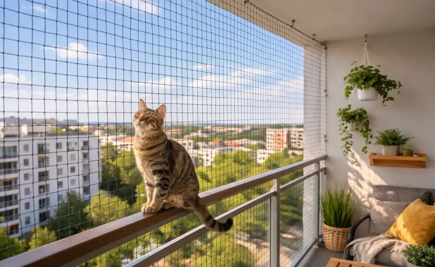 Balkon dla kota: Jak stworzyć bezpieczny raj? Poradnik DIY i inspiracje